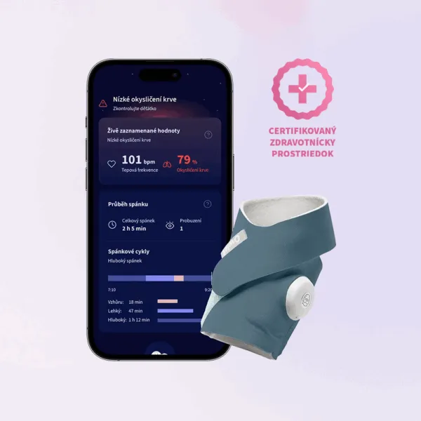 Owlet Dream Sock<sup>TM</sup> - Chytrá ponožka so zdravotníckou certifikáciou  0-18 mesiacov (Modrá)