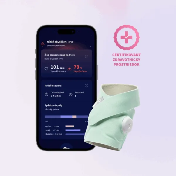 Owlet Dream Sock<sup>TM</sup> - Chytrá ponožka so zdravotníckou certifikáciou  0-18 mesiacov (Svetlo zelená)